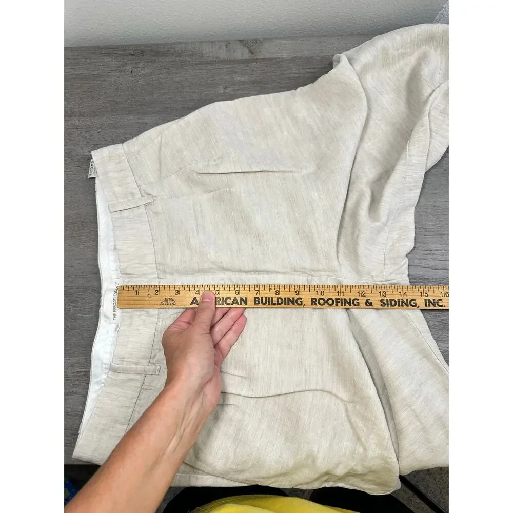 Aritzia Wilfred The Effortless Pant Linen Oatmeal High Waisted Wide Leg 14